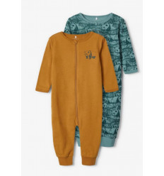 NBMNIGHTSUIT 2P ZIP TRELLIS ANIMAL 201