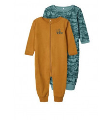 NBMNIGHTSUIT 2P ZIP TRELLIS ANIMAL 201