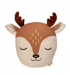 DEER CUSHION SIENNA BROWN 21
