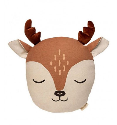 DEER CUSHION SIENNA BROWN 21