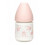 FLES GLAS SIL SLOW 120ML PINK RABBITS 23