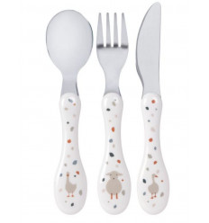 CUTLERY 3P TINY FARMER SHEEP/GOOSE 25