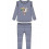 MEISJES PYJAMA BLAUW-IVOOR STREPEN 6M 21