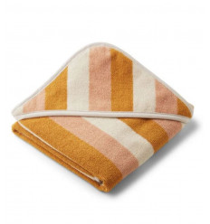 ALBA HOODED TOWEL Y/D STRIPE yel 202
