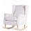 FAUTEUIL A BASCULE NAT HETRE / ECRU 211