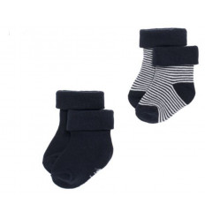 B SOCKS 2PCK GUZZ NAVY 6-12M 21
