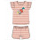 MEISJES PYJAMA ROZE-IVOOR STREPEN 6M 21