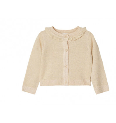 NAME IT KNIT CARDIGAN OATMEAL 68 21