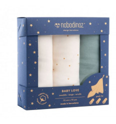 BOX 3U BABY LOVE SWADDLES PACK EDEN
