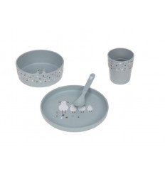 PLATE PP/CEL TINY FARM SH/GOOSE BLUE 25