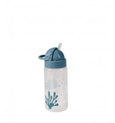 STRAW BOTTLE SEA FRIENDS BLUE 241