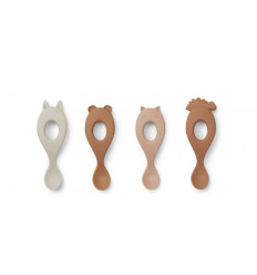 LIVA SILICONE SPOON 4-PACK ROSE MIX 202