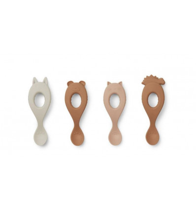 LIVA SILICONE SPOON 4-PACK ROSE MIX 202