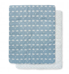 PLAYPEN BLANKET WHALE BLUE FOG 21