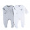 2 PYJAMA'S DORS-BIEN GRIS COTON 3M 21