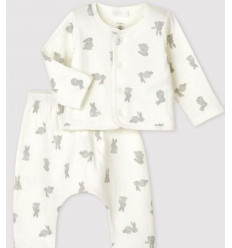 ENSEMBLE 2-DELIG MARSHMALLOW/GRIS 1M 21