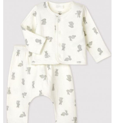 ENSEMBLE 2-DELIG MARSHMALLOW/GRIS 1M 21