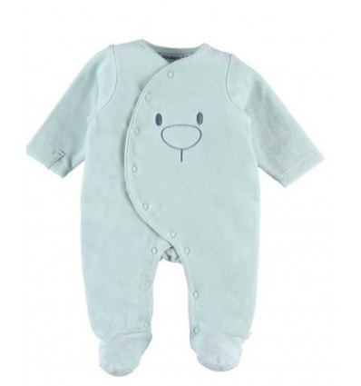 M&M21 PYJAMA FLUWEEL BIO AQUA 1M 25
