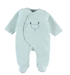M&M21 PYJAMA FLUWEEL BIO AQUA 6M 25
