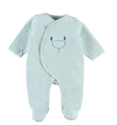 M&M21 PYJAMA FLUWEEL BIO AQUA 6M 25