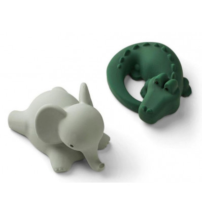 VIKKY BATH TOYS 2P SAFARI GREEN MIX 21