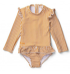 STRIPE MUSTARD/WHITE 68/74 3-9M 202