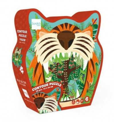 CONTOUR PUZZEL TIJGER 59PCS 222