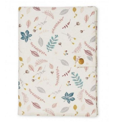 PROTEGE CARNET DE SANTE LEAVES ROSE 21