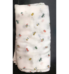 MUSLIN 120X120 WHITE BEACH 20