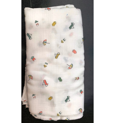 MUSLIN 120X120 WHITE BEACH 20