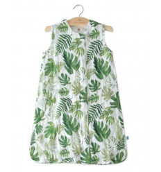 MUSLIN SLEEP BAG L TROPICAL LEAF 22