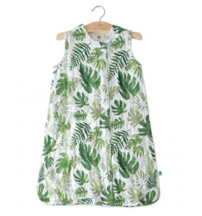 MUSLIN SLEEP BAG L TROPICAL LEAF 22