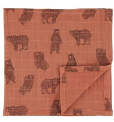 MUSLIN CLOTHS 110X110 2PC BRAVE BEAR 221