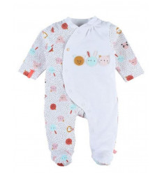 PYJAMA JERSEY WIT GIRL 1M 21