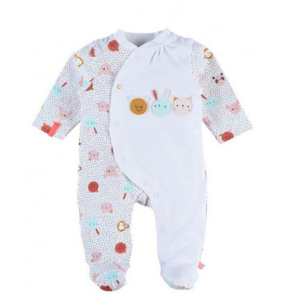 PYJAMA JERSEY WIT GIRL 1M 21