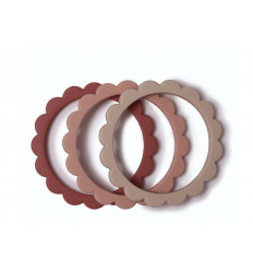 TEETHER BRACELET 3P BLUSH/ROSE/SAND 24