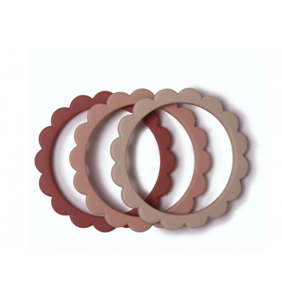 TEETHER BRACELET 3P BLUSH/ROSE/SAND 24
