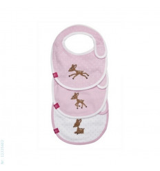 MUSLIN BIBS LELA LIGHT PINK 6