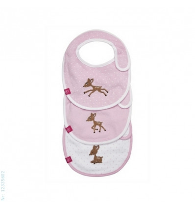 MUSLIN BIBS LELA LIGHT PINK 6