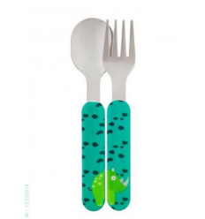NAVY / GREEN 6 CUTLERY STAINLE
