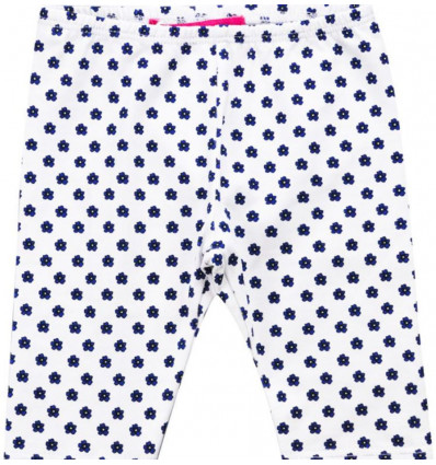 POLICHINELLE LEGGING BLANC FLEURS 24M 21