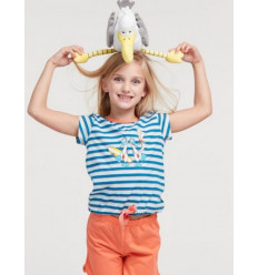 MEISJES PYJAMA BLAUW-ROOD STREPEN 8A 21