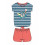 MEISJES PYJAMA BLAUW-ROOD STREPEN 8A 21