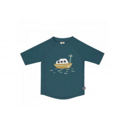 T-SHIRT ANTI-UV BOAT BLUE 18M 21
