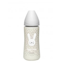 FLES PA SIL 360ML GRAY RABBITS 241