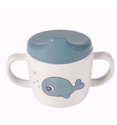 2-HANDLE SPOUT CUP SEA FRIENDS BLUE 21