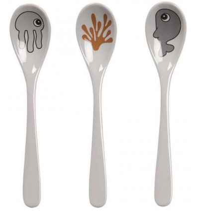 SPOON 3 PCS SEA FRIENDS MUSTARD/GREY 21