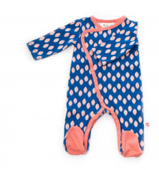 JUMPSUIT FEET LEAF JERSEY COTTON 56 21