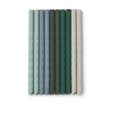 TIMOTI STRAW 10P GREEN MULTI MIX 21
