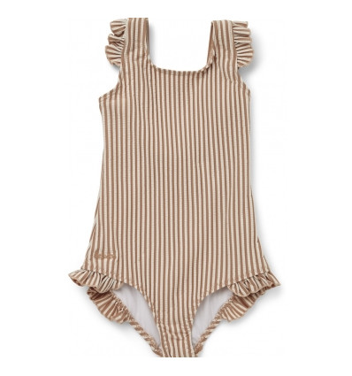 TANNA SWIMSUIT STRIPE ROSE/SANDY 4-5Y 21